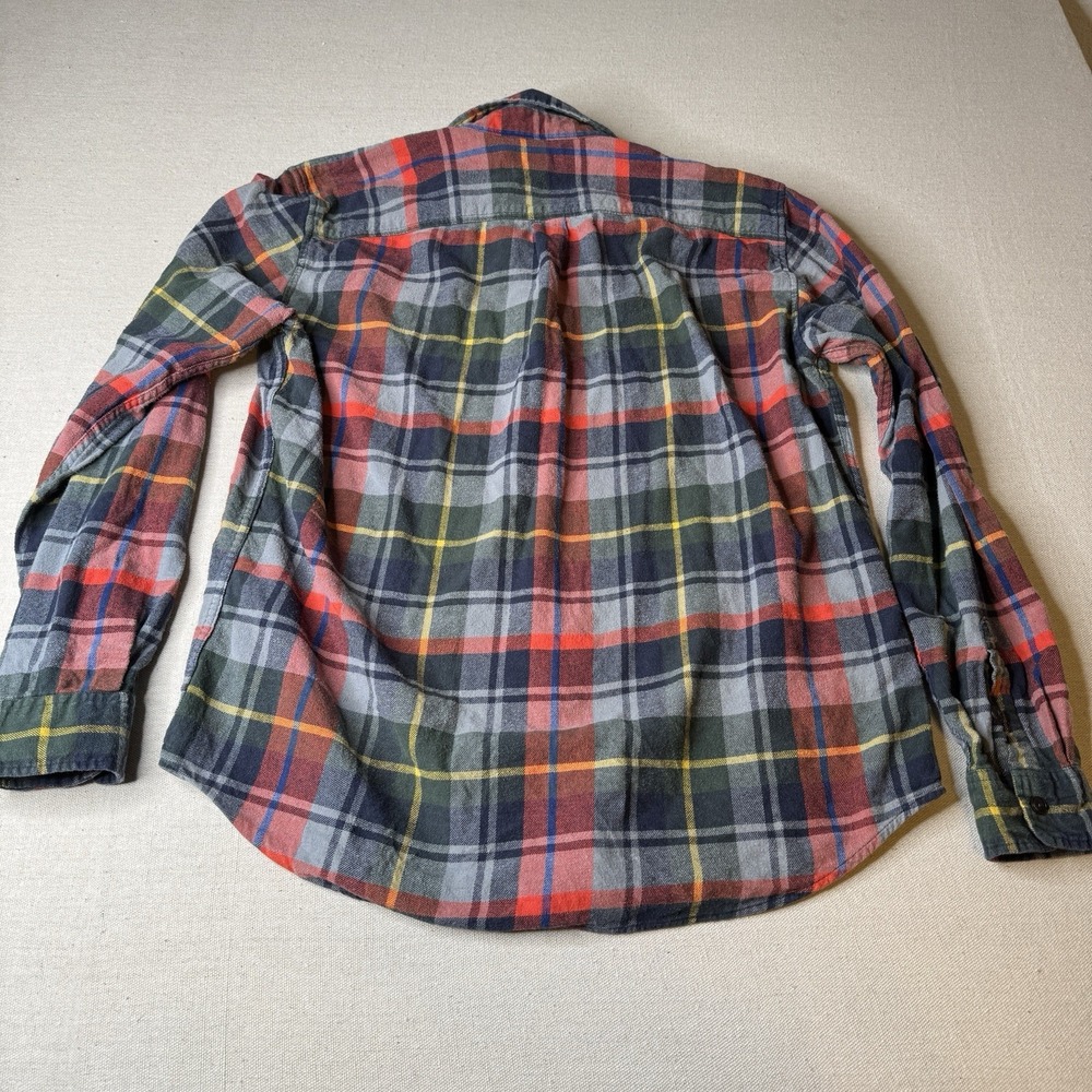 GAP Mens Standard Fit Long Sleeve Persimmon Button Down Flannel Shirt Size Large - Picture 3 of 7
